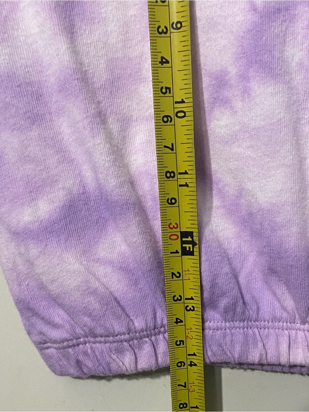 Justice Lavender Tie-Dye Embroidered Butterfly Polo Crop Top NWT